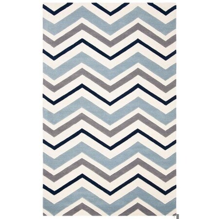 Safavieh Chatham Hand Tufted Rectangle Rug- Ivory - Dark Grey- 8 ft. 9 in. x 12 ft. CHT749X-9